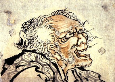 Head of an old man by Katsushika Hokusai